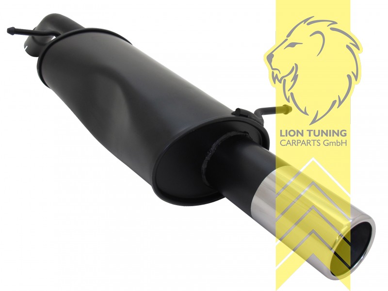 1 x 90mm, Endrohr single, 90mm, Rund, Metall / Stahl, 1.1 / 1.4 / 1.4 16V / 1.4 VTR / 1.6 / 1.6 VTS / 1.4 HDI, Eintragungsfrei / mit ABE