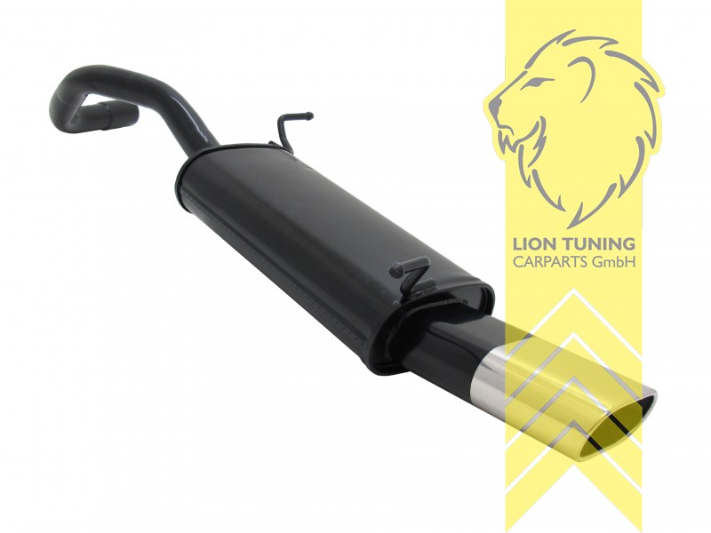 135 x 75 mm Oval, Endrohr single, 75x135mm, Oval, Metall / Stahl, 1.2 12V / 1.4 16V / 1.9 TDI 100 - 130 PS, Eintragungsfrei / mit ABE