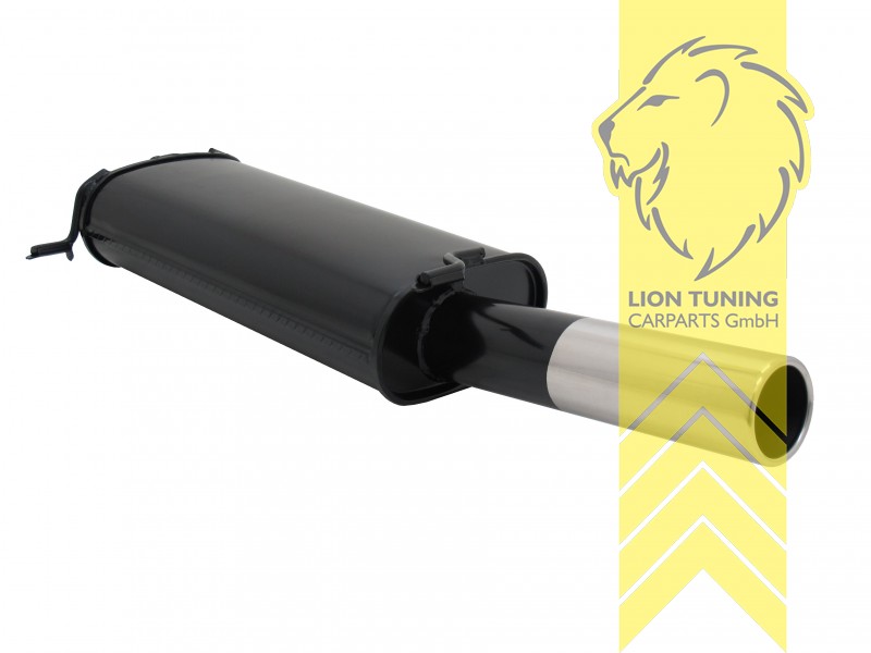 1 x 76mm, Endrohr single, 76mm, Rund, Metall / Stahl, 1.6 / 1.8, Eintragungsfrei / mit ABE