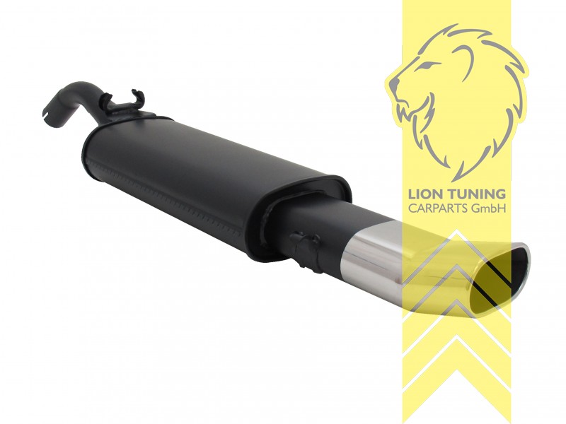 135 x 75 mm Oval DTM, Endrohr single, 75x135mm, Oval, nicht für 16V, G60, Syncro, Metall / Stahl, 1.1 / 1.3 / 1.6 / 1.8 / 1.6D, Eintragungsfrei / mit ABE