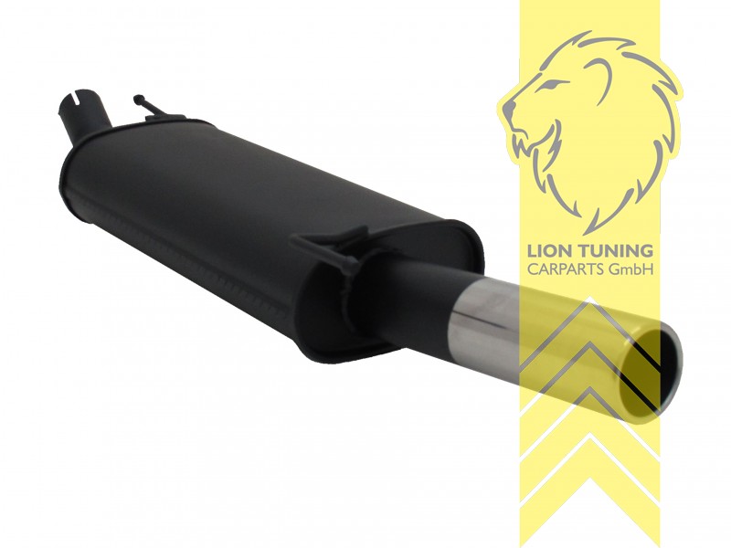 Modelle mit * benötigen zur Montage das Adapterrohr 5180, 1 x 76mm, Endrohr single, 76mm, Rund, nicht für 16V, VR6, Variant, Syncro, Metall / Stahl, 1.8 66KW / 2.0 85KW / 1.9D* 47KW / 1.9 TDI 66KW, 1.4 44KW* / 1.6 55KW* / 1.6 GT 74KW / 1.8 55KW*, Eintragungsfrei / mit ABE