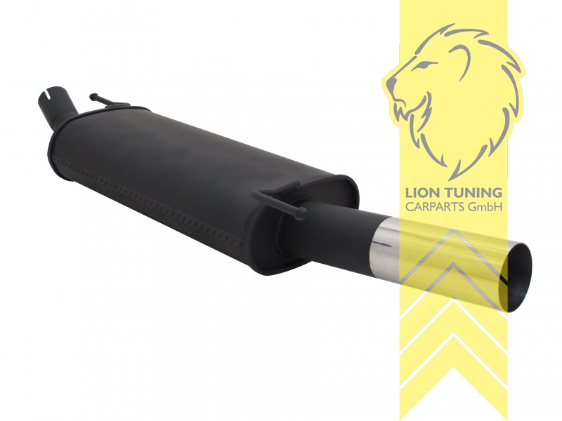 Modelle mit * benötigen zur Montage das Adapterrohr 5180, 1 x 76mm RL-Design, Endrohr single, 76mm, Rund, nicht für 16V, VR6, Variant, Syncro, Metall / Stahl, 1.8 66KW / 2.0 85KW / 1.9D* 47KW / 1.9 TDI 66KW, 1.4 44KW* / 1.6 55KW* / 1.6 GT 74KW / 1.8 55KW*, Eintragungsfrei / mit ABE