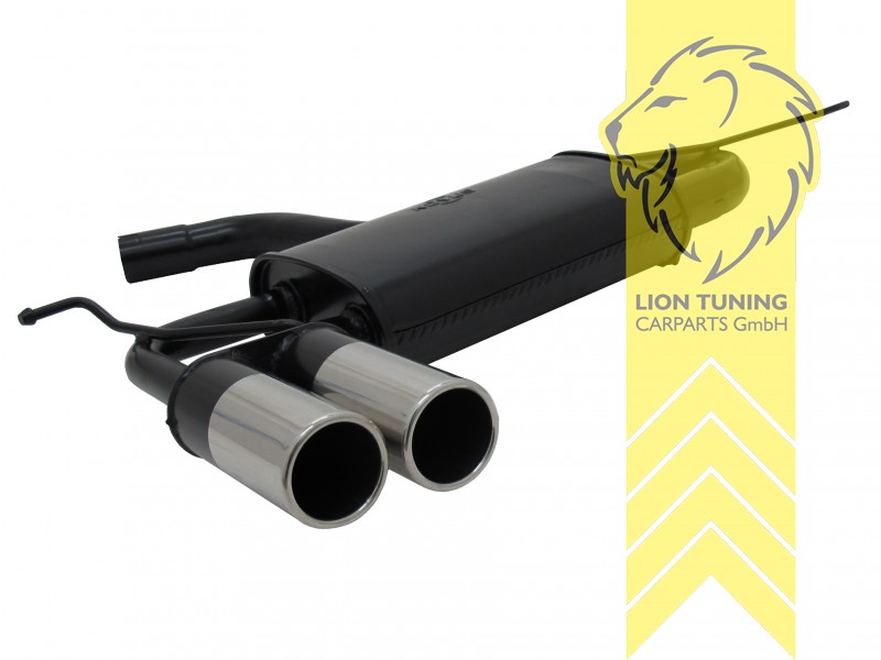 2 x 76mm, Endrohr doppel, 76mm, Rund, Metall / Stahl, 1.2 TSI / 1.4 / 1.4 TSI /1.6 / 2.0 FSI, Eintragungsfrei / mit ABE