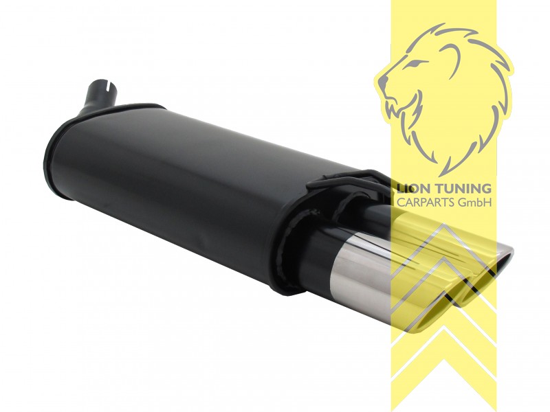 2 x 76mm SR-Design, Endrohr doppel, 76mm, Rund, nicht für 16V, Metall / Stahl, 1.2, Eintragungsfrei / mit ABE