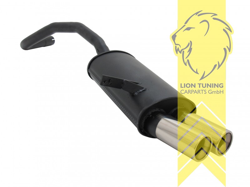 2 x 76mm, Endrohr doppel, 76mm, Rund, Metall / Stahl, 1.6 16V / 2.0 16V, Eintragungsfrei / mit ABE