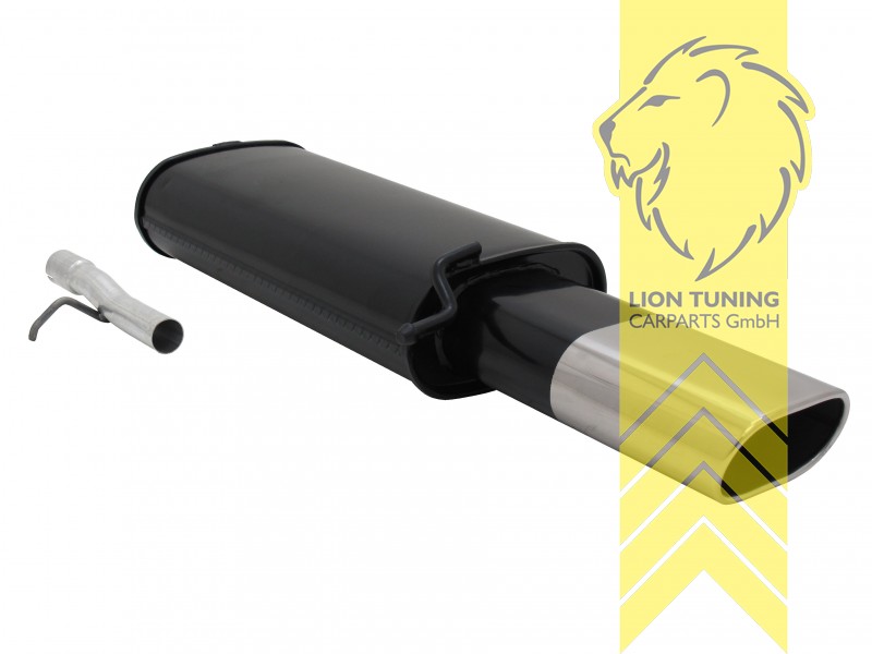 135 x 75 mm Oval, Endrohr single, 75x135mm, Oval, Metall / Stahl, 1.6 / 1.8 / 1.8T / 1.9 TDI / 2.0, Eintragungsfrei / mit ABE