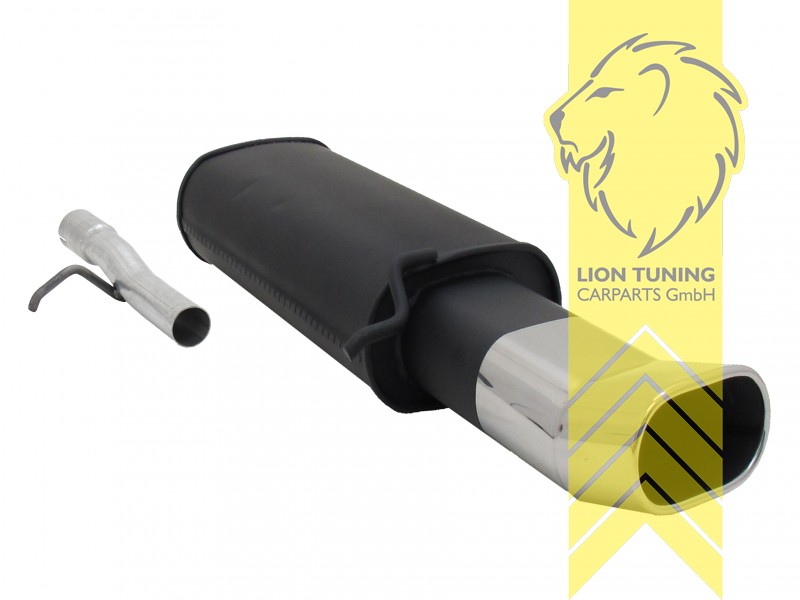 135 x 75 mm Oval DTM, Endrohr single, 75x135mm, Oval, Metall / Stahl, 1.6 / 1.8 / 1.8T / 1.9 TDI / 2.0, Eintragungsfrei / mit ABE