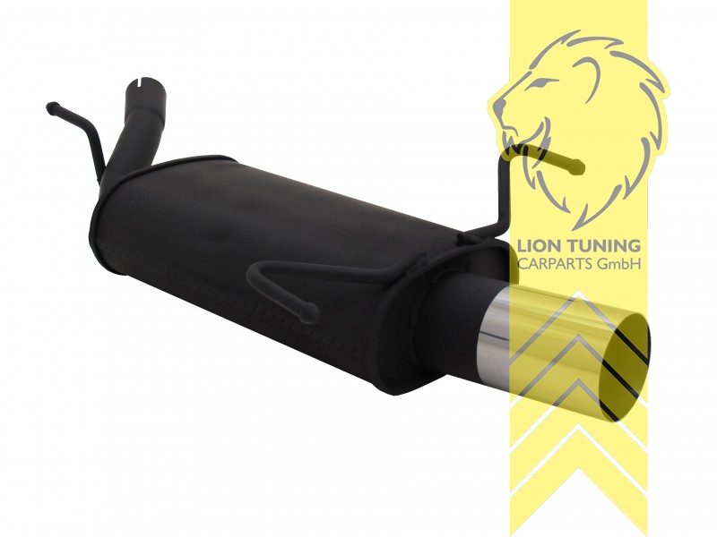 1 x 90mm RL-Design, Endrohr single, 90mm, Rund, auch für 12V und 16V, nicht für Combo, Metall / Stahl, 1.0 / 1.2 / 1.3 / 1.4 / 1.7D, Eintragungsfrei / mit ABE