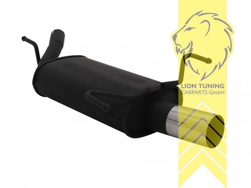 1 x 76mm RL-Design, Endrohr single, 76mm, Rund, auch für 12V und 16V, nicht für Combo, Metall / Stahl, 1.0 / 1.2 / 1.3 / 1.4 / 1.7D, Eintragungsfrei / mit ABE