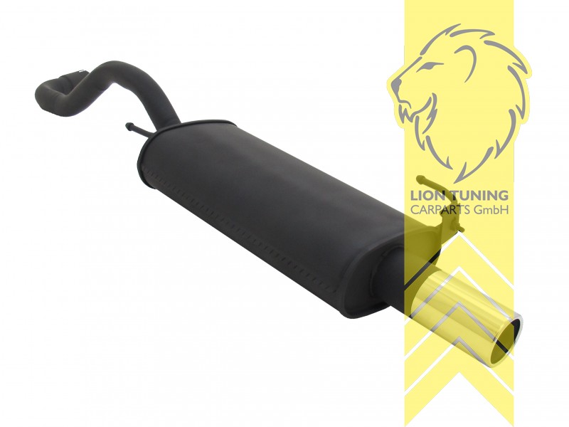 1 x 76mm, Endrohr single, 76mm, Rund, Metall / Stahl, 1.0 / 1.1 / 1.2 / 1.3 / 1.4 / 1.4 16V / 1.6 / 1.6GTI / 1.7D /1.9D, Eintragungsfrei / mit ABE