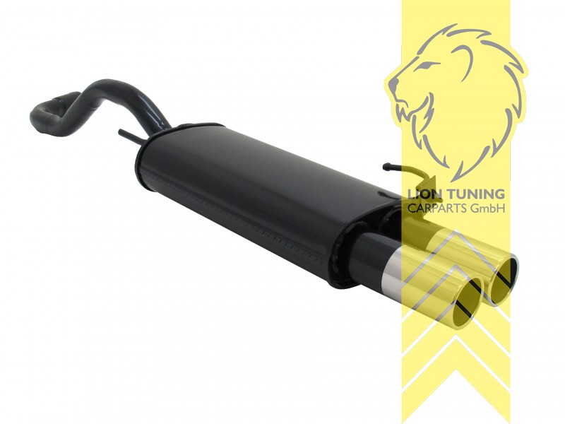 2 x 76mm, Endrohr doppel, 76mm, Rund, Metall / Stahl, 1.0 / 1.1 / 1.2 / 1.3 / 1.4 / 1.4 16V / 1.6 / 1.6GTI / 1.7D /1.9D, Eintragungsfrei / mit ABE