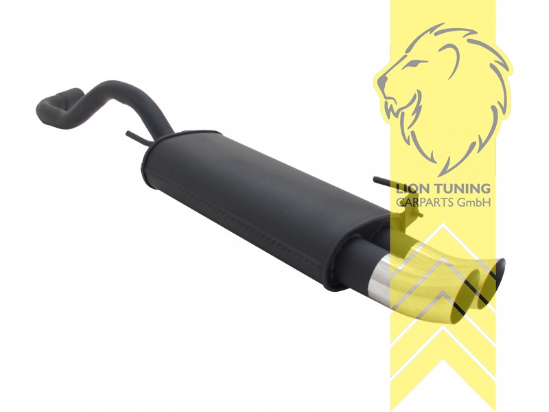 2 x 76mm DTM, Endrohr doppel, 76mm, Rund, Metall / Stahl, 1.0 / 1.1 / 1.2 / 1.3 / 1.4 / 1.4 16V / 1.6 / 1.6GTI / 1.7D /1.9D, Eintragungsfrei / mit ABE