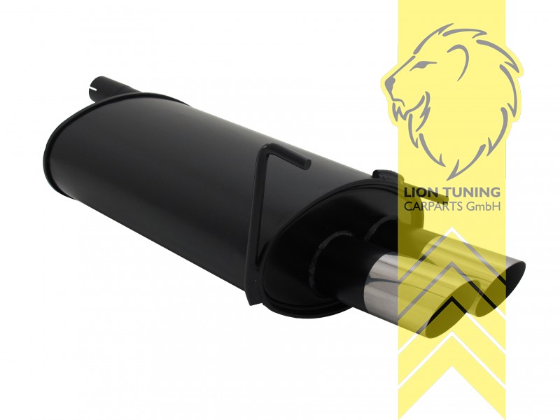 2 x 76mm MS-Design, Endrohr doppel, 76mm, Rund, Metall / Stahl, C180 / C200K / C230K / C220CDI, Eintragungsfrei / mit ABE