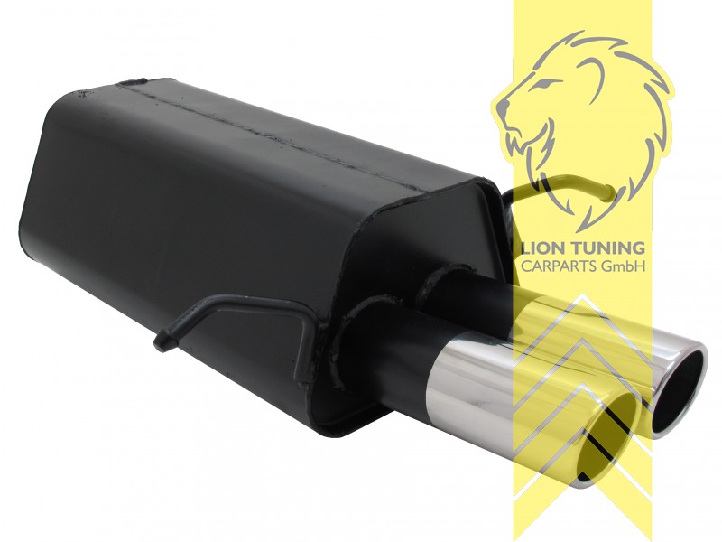 2 x 76mm SR-Design, Endrohr doppel, 76mm, Rund, Metall / Stahl, C200K / C230K / C200D / C240 / C200 CDI / C220 CDI, C180 / C200 / C230 / C240 / C250 / C180K, Eintragungsfrei / mit ABE