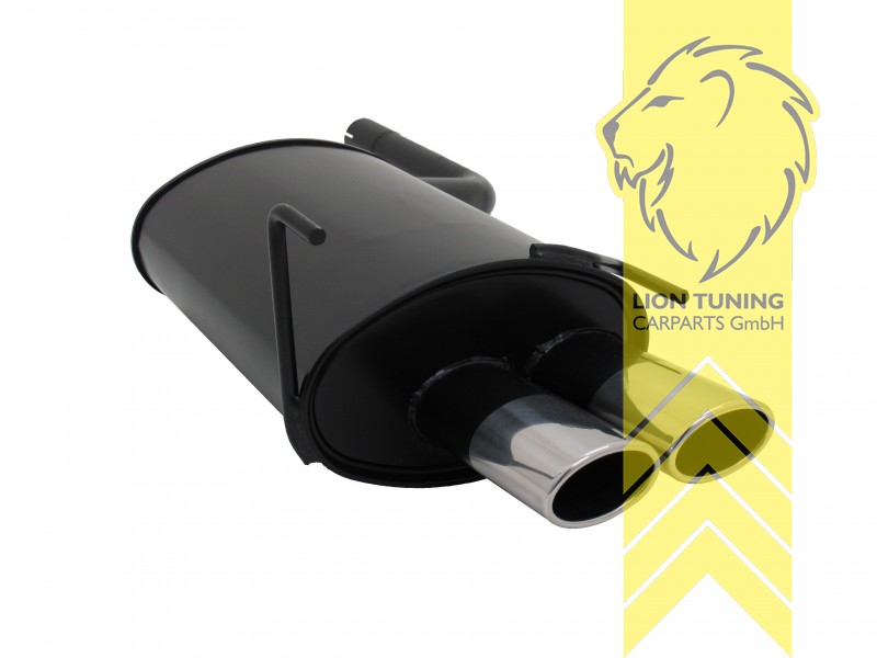 2 x 85/58mm, Endrohr doppel, 85/58mm, Rund, Metall / Stahl, C180 / C200 / C220 / C240 / C200D / C200K / C230K, Eintragungsfrei / mit ABE