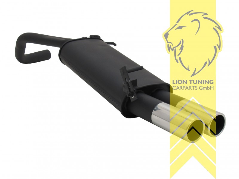 2 x 76mm, Endrohr doppel, 76mm, Rund, Metall / Stahl, 1.2 / 1.4 / 1.4 TDI, Eintragungsfrei / mit ABE