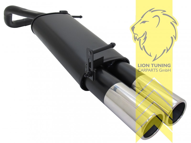 2 x 90mm, Endrohr doppel, 90mm, Rund, Metall / Stahl, 1.2 / 1.4 / 1.4 TDI, Eintragungsfrei / mit ABE