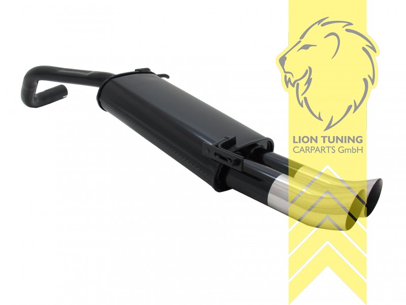 2 x 76mm DTM, Endrohr doppel, 76mm, Rund, Metall / Stahl, 1.2 / 1.4 / 1.4 TDI, Eintragungsfrei / mit ABE