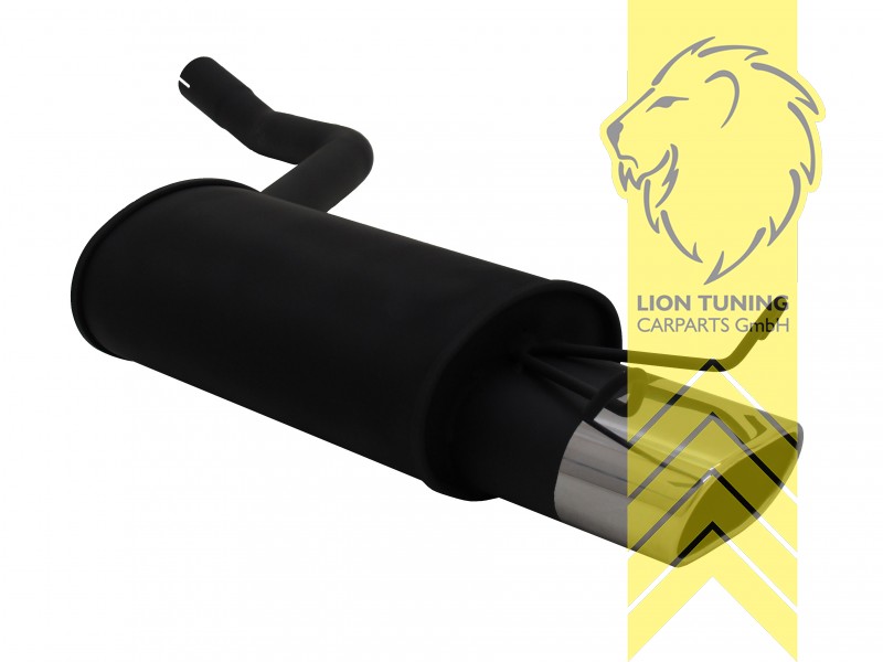 135 x 75 mm Oval, Endrohr single, 75x135mm, Oval, nicht für Diesel, Metall / Stahl, 1.8 / 2.0 / 2.3, Eintragungsfrei / mit ABE