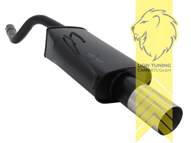 1 x 90mm RL-Design, Endrohr single, 90mm, Rund, Metall / Stahl, 1.2, Eintragungsfrei / mit ABE