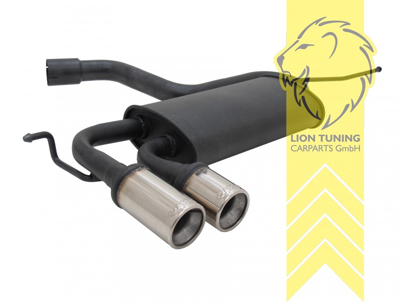 2 x 76mm, Endrohr doppel, 76mm, Rund, Metall / Stahl, 1.8 TFSI / 2.0 TFSI, Eintragungsfrei / mit ABE