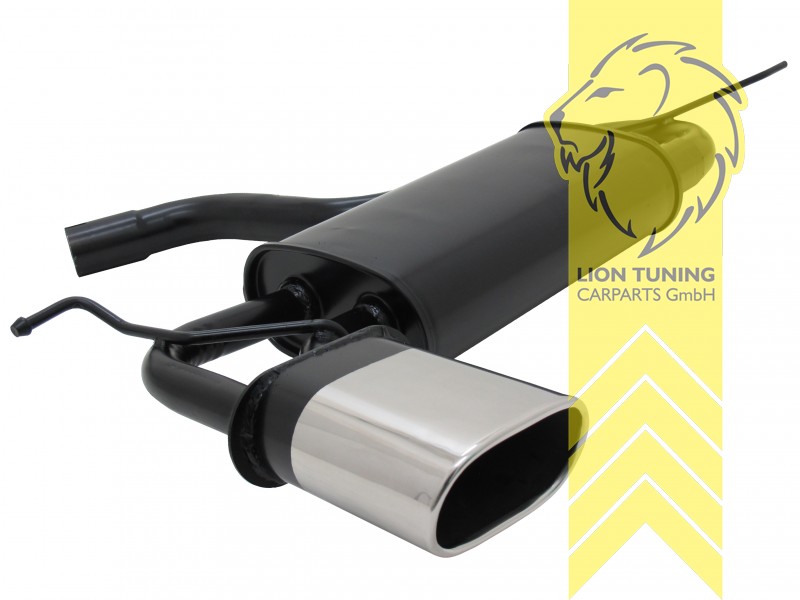 135 x 75 mm Oval, Endrohr single, 75x135mm, Oval, nicht für Quattro, Metall / Stahl, 1.6 / 1.6 FSI / 2.0 FSI / 1.9 TDI / 2.0 TDI, Eintragungsfrei / mit ABE