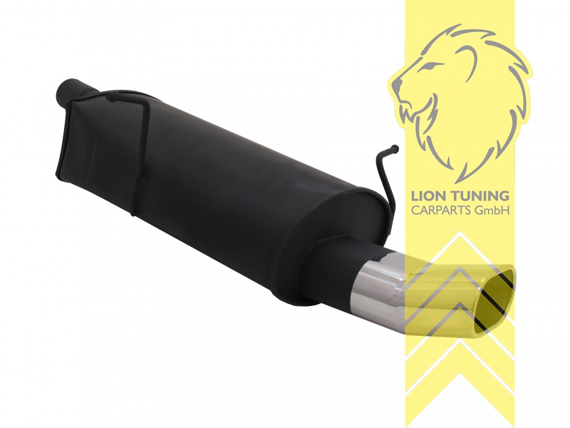 135 x 75 mm Oval DTM, Endrohr single, 75x135mm, Oval, Metall / Stahl, 316i / 318i / 318ci, Eintragungsfrei / mit ABE