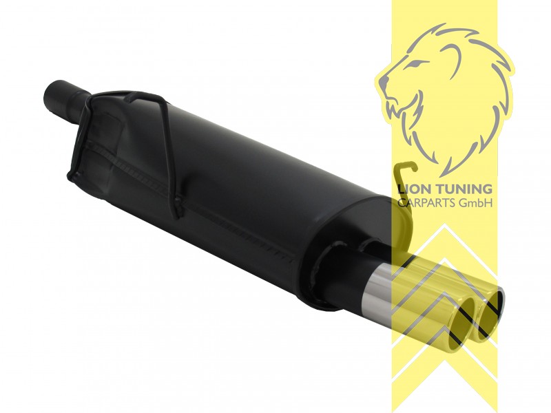 135 x 75 mm Oval, Endrohr doppel, 76mm, Oval, nur einflutige Variante, Metall / Stahl, 320i / 323i / 323ci / 328i /328ci, Eintragungsfrei / mit ABE