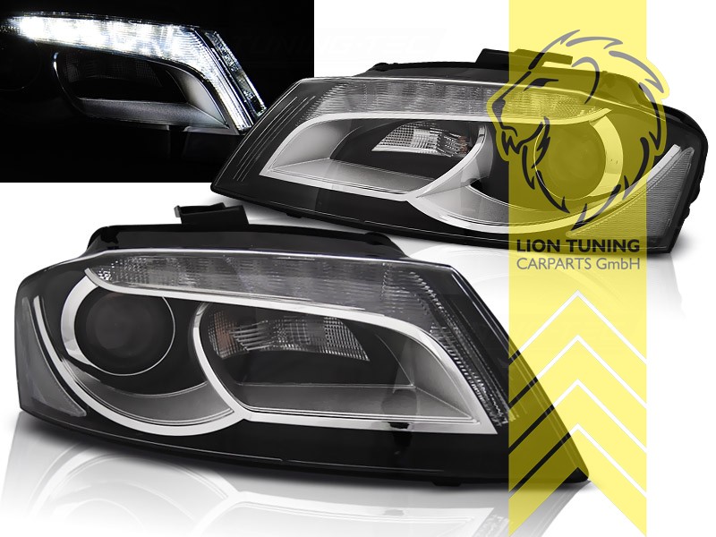 Scheinwerfer Set Daylight LED Tagfahrlicht Audi A3 8P 08-12 chrom