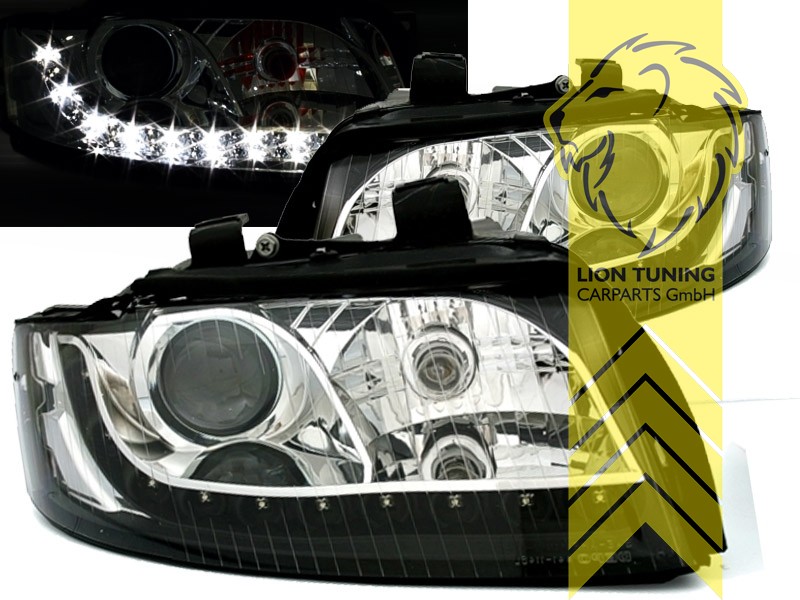 Halogen, schwarz, Abblendlicht und Fernlicht in einer Linse H7, Blinkerbirnen BAU15S, elektrisch verstellbar - Stellmotor wird vom Original übernommen, Eintragungsfrei / mit E-Prüfzeichen