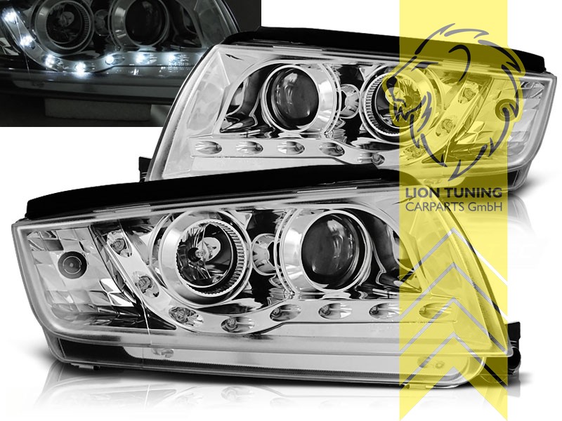 Liontuning - Tuningartikel für Ihr Auto  Lion Tuning Carparts GmbH TFL  Optik Scheinwerfer Mercedes Benz Vito W639 LED Tagfahrlicht chrom
