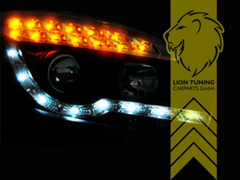Liontuning - Tuningartikel für Ihr Auto  Lion Tuning Carparts GmbH TFL  Optik Scheinwerfer Opel Astra H LED Tagfahrlicht schwarz