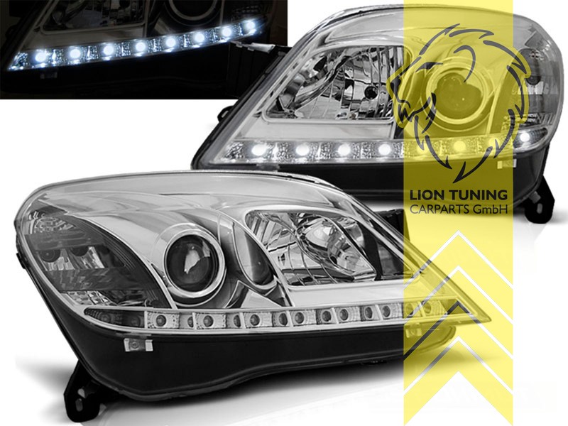 Halogen, chrom, Abblendlicht H7 / Fernlicht H1, Blinkerbirnen BAU15S, elektrisch verstellbar - Stellmotor integriert, Eintragungsfrei / mit E-Prüfzeichen