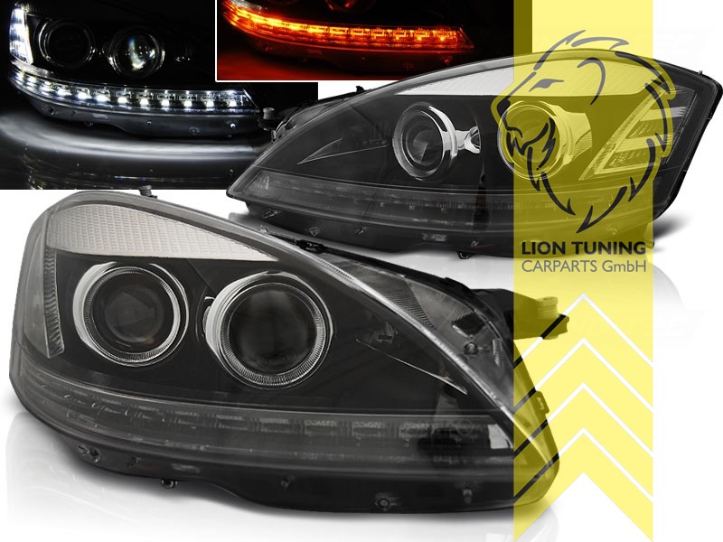 Nur für Fahrzeuge mit werksseitigem AFS. Den Scheinwerfern liegt ein spezifisches AFS Kill Kit bei, sodass keine Fehlermeldung auftritt. Die Funktion entfällt!, Xenon, HID, mit LED Blinker, schwarz, für Fahrzeuge mit Kurvenlicht, nur passend für Fahrzeuge mit XENON ab Werk, Facelift Optik, mit LED Blinker, Abblendlicht und Fernlicht in einer Linse D4S, Blinkerbirnen BAU15S, elektrisch verstellbar - Stellmotor integriert, Eintragungsfrei / mit E-Prüfzeichen