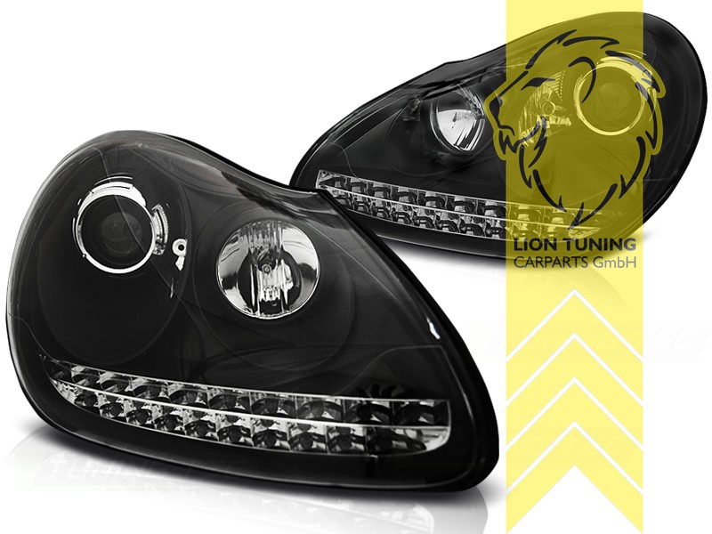 Liontuning - Tuningartikel für Ihr Auto  Lion Tuning Carparts GmbH LED  Nebelscheinwerfer mit LED Tagfahrlicht Renault Scenic Laguna schwarz