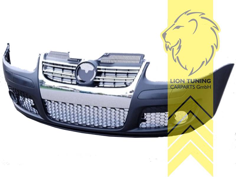 Liontuning - Tuningartikel für Ihr Auto  Lion Tuning Carparts GmbH  Stoßstange VW Golf 5 Limousine Variant GTi Optik mit chrom Grill