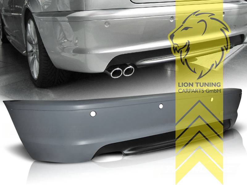 Liontuning - Tuningartikel für Ihr Auto  Lion Tuning Carparts GmbH  Heckstoßstange BMW E46 Coupe Cabrio M-Paket Optik für PDC