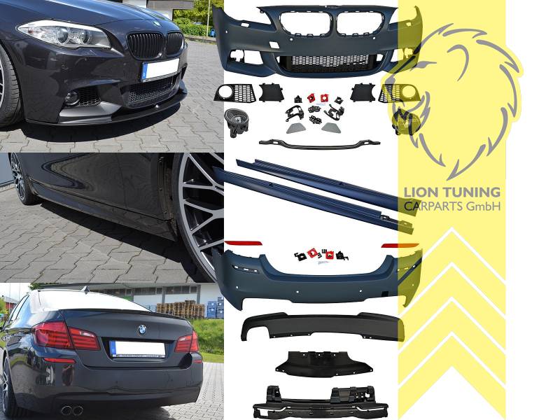 Liontuning - Tuningartikel für Ihr Auto  Lion Tuning Carparts GmbH  Sportgrill Kühlergrill BMW F10 Limousine F11 Touring schwarz glänzend