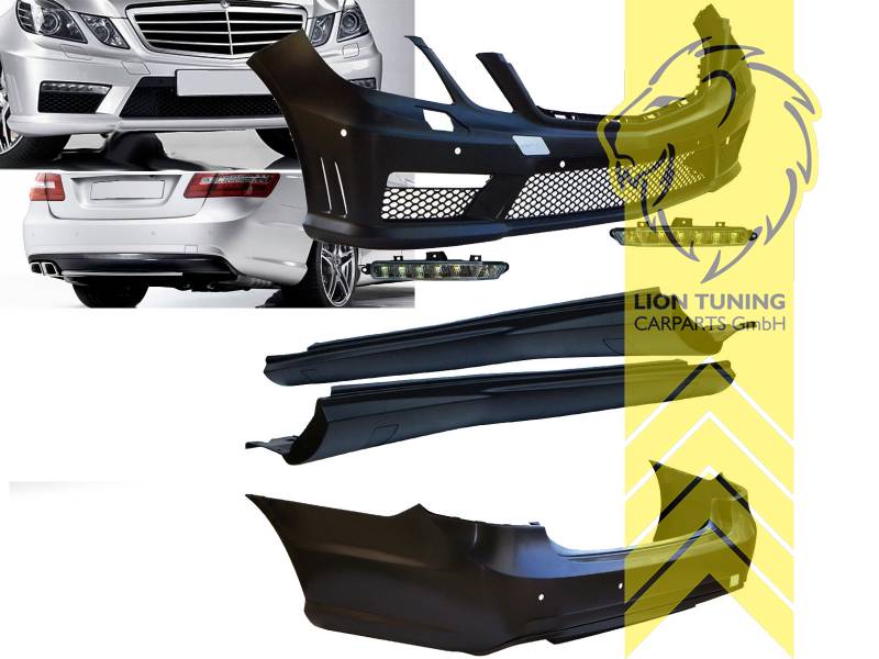 Liontuning - Tuningartikel für Ihr Auto  Lion Tuning Carparts GmbH  Stoßstangen Set Body Kit Mercedes Benz W212 Limousine E-Klasse AMG Optik PDC