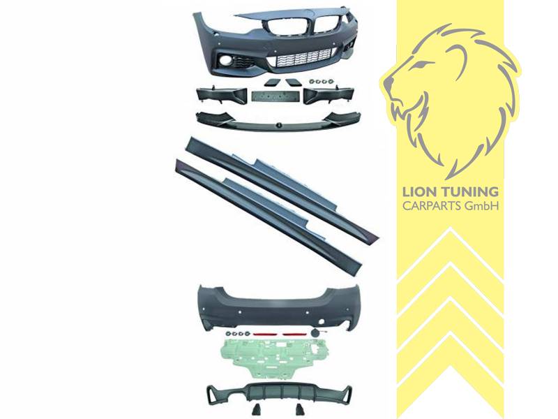 Liontuning - Tuningartikel für Ihr Auto  Lion Tuning Carparts GmbH  Stoßstangen Set Body Kit BMW 4er F32 Coupe M Performance Optik für PDC