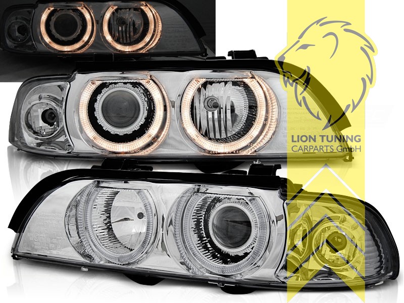 Halogen, chrom, gelb Halogen, Abblendlicht H7 / Fernlicht H7, Blinkerbirnen BAU15S, elektrisch verstellbar - Stellmotor integriert, Eintragungsfrei / mit E-Prüfzeichen