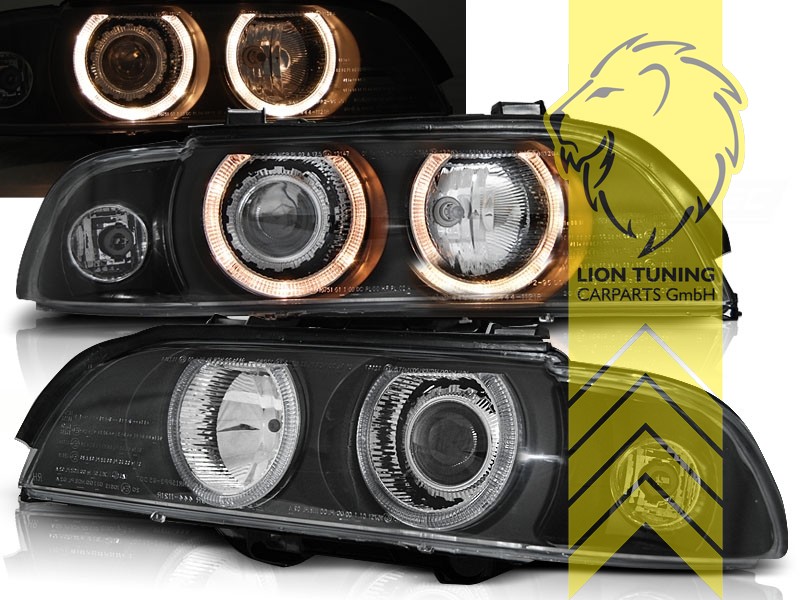 Liontuning - Tuningartikel für Ihr Auto  Lion Tuning Carparts GmbH DEPO Angel  Eyes Scheinwerfer BMW E39 Limousine Touring schwarz