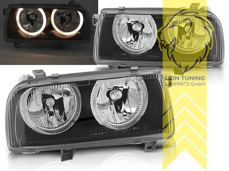 Halogen, schwarz, gelb Halogen, Abblendlicht H7 / Fernlicht H7, elektrisch verstellbar - Stellmotor wird vom Original übernommen, Eintragungsfrei / mit E-Prüfzeichen