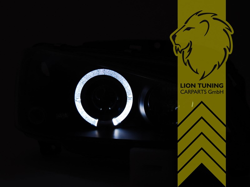 Liontuning - Tuningartikel für Ihr Auto  Lion Tuning Carparts GmbH Angel  Eyes Scheinwerfer Peugeot 106 schwarz