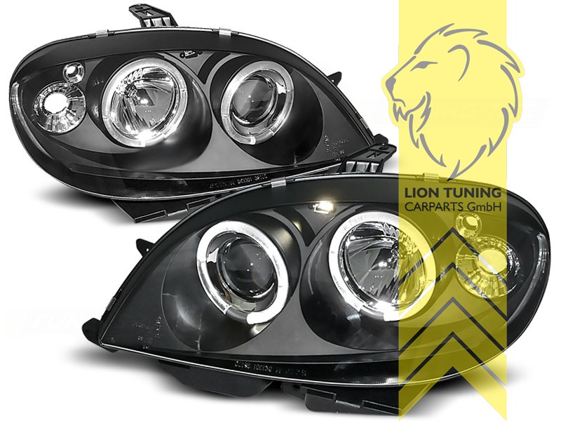 Liontuning - Tuningartikel für Ihr Auto  Lion Tuning Carparts GmbH Angel  Eyes Scheinwerfer Peugeot 207 207CC Cabrio SW Break schwarz