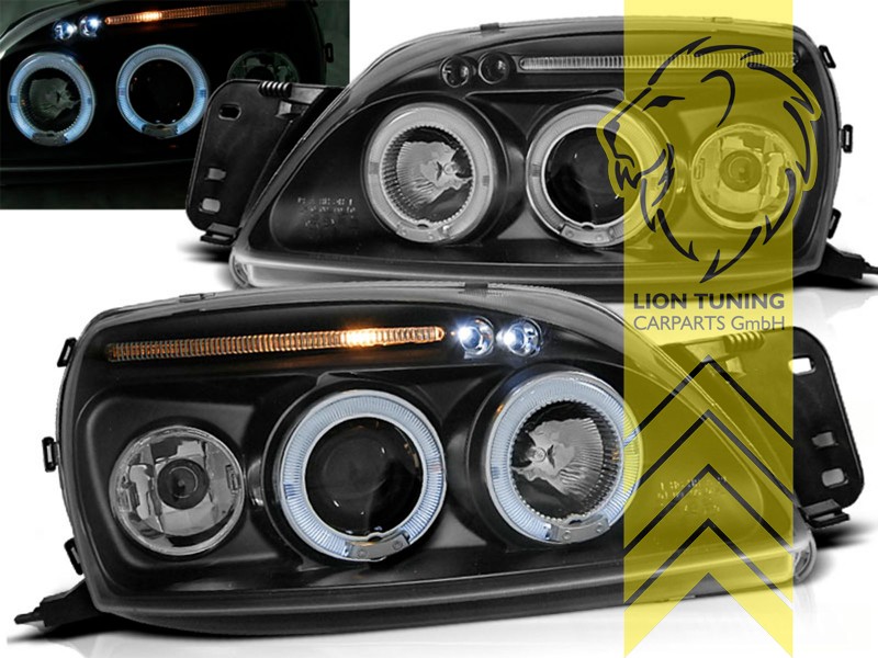 Halogen, schwarz, weiß LED, Abblendlicht H1 / Fernlicht H1, Blinkerbirnen BAU15S, manuell verstellbar, Eintragungsfrei / mit E-Prüfzeichen