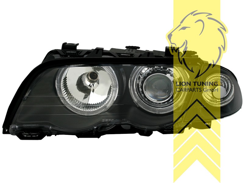 Liontuning - Tuningartikel für Ihr Auto  Lion Tuning Carparts GmbH DEPO Angel  Eyes Scheinwerfer BMW E36 Limousine Touring Compact schwarz