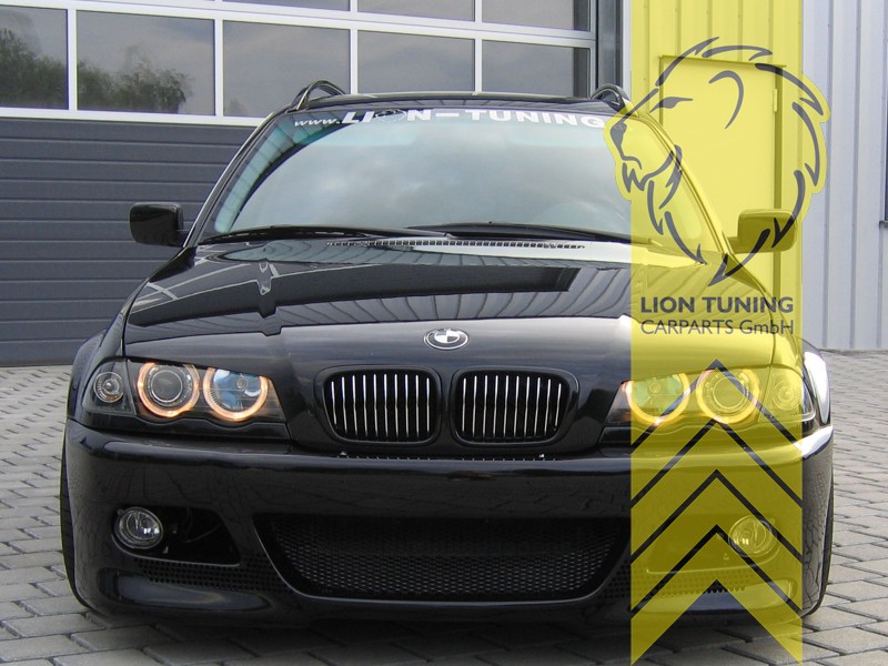 Liontuning - Tuningartikel für Ihr Auto  Lion Tuning Carparts GmbH DEPO Angel  Eyes Scheinwerfer BMW E46 Limousine Touring schwarz