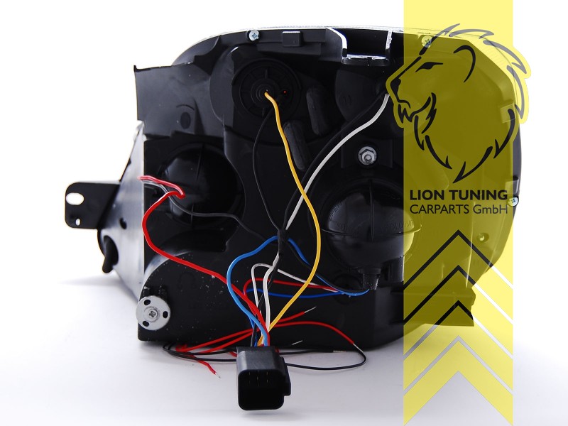 LED Angel Eyes Scheinwerfer Für Ford Fiesta MK6 02-05 Chrom