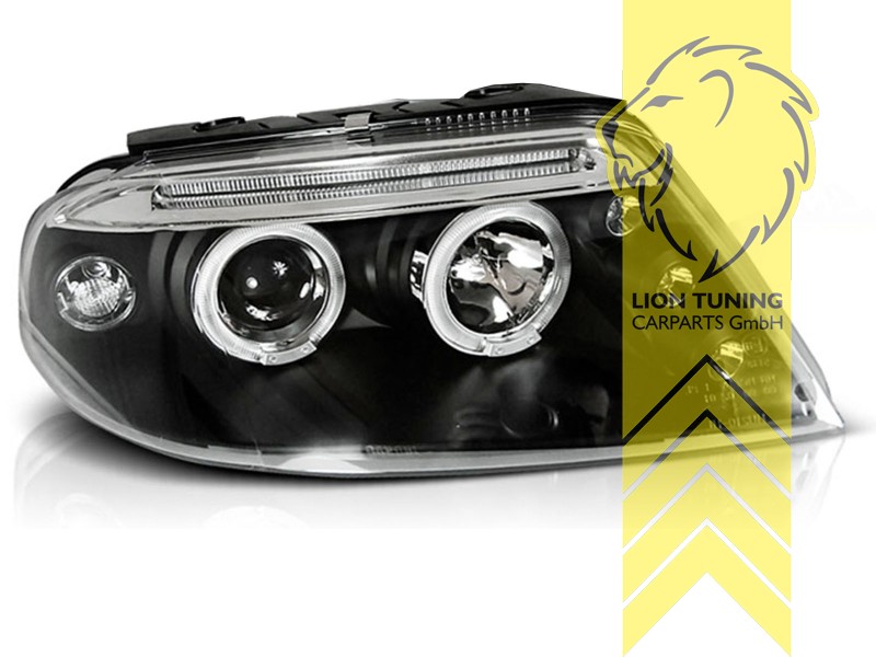 Liontuning - Tuningartikel für Ihr Auto  Lion Tuning Carparts GmbH Angel  Eyes Scheinwerfer VW Golf 4 Limousine Variant Cabrio schwarz